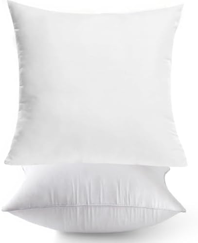 Cotton Throw Pillow Inserts Soft Breathable 16x16in White