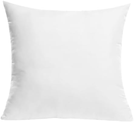 Cotton Throw Pillow Inserts Soft Breathable 16x16in White