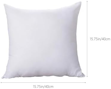 Cotton Throw Pillow Inserts Soft Breathable 16x16in White