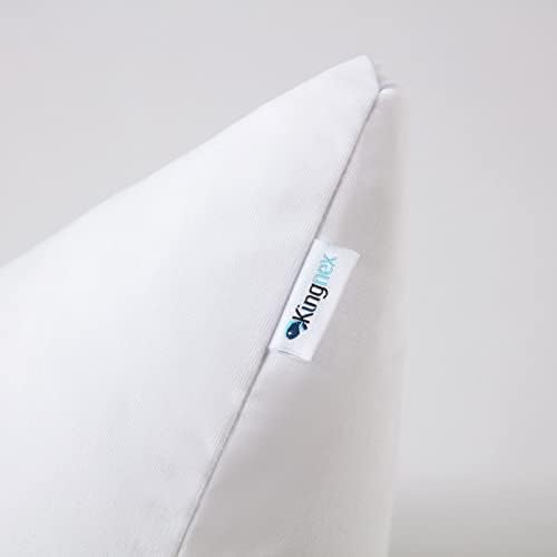 Kingnex 2 Pack Feather Proof Pillow Protectors 18x18 Waterproof Pillow Covers