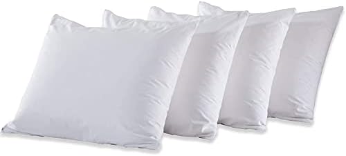 Niagara 4 Pack 20x26 Inch Pillow Protectors White and Grey
