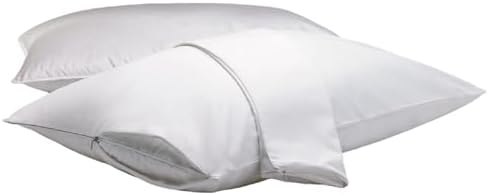 Deluxe Zippered Vinyl Pillow Covers 4-Pack - 20x29 Waterproof Protectors