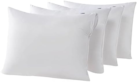 Kingnex 4 Pack Waterproof Pillow Protectors with Zipper