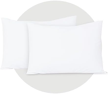 Ruili 2 Pack Standard Terry Pillow Protectors with Waterproof Zipper