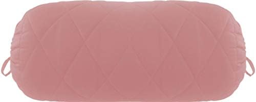 Saffron Baby Pink Quilted Bolster Pillowcase - 9x26 Inches