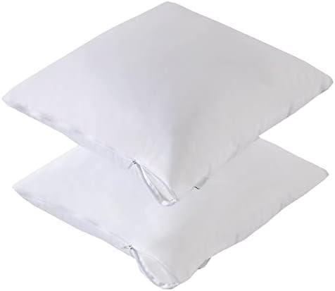 Kingnex 2 Pack Feather Proof Pillow Protectors 18x18 Waterproof Pillow Covers