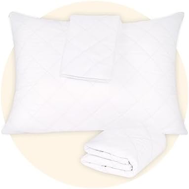 Safe and Sound 2 Pack Pillow Protectors White 20x26 Inches