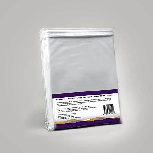 Queen Anne Pillow Protectors 2 Pack - Waterproof Zipper Closure