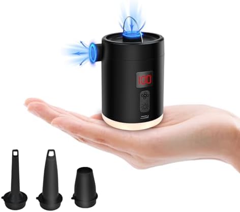 2024 Portable Air Pump with LED Lantern 8oz Camping Inflator