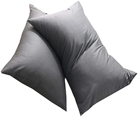 Yardenfun 1 Pair Pure Cotton Pillowcase Covers Dark Grey