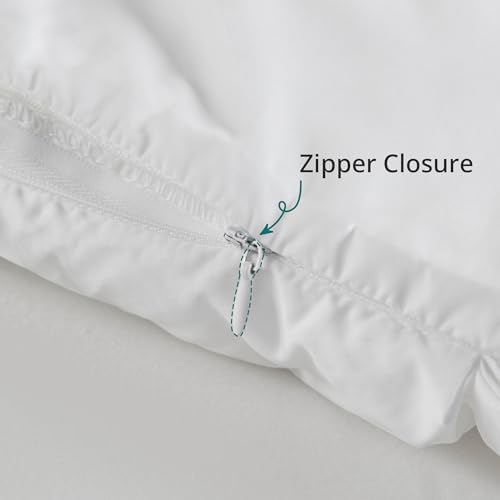 Madison Park Stay Puffed Pillowcase with Zipper Closure