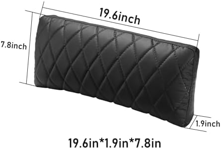 Weilianda Comfort Quilted Lumbar Support Pillow Black Leather 3 Sets 1