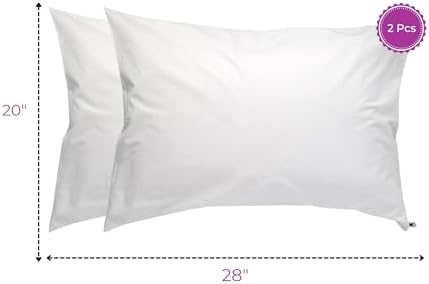 Beings Mothers Touch Waterproof Pillow Covers Set of 2 White 28x20