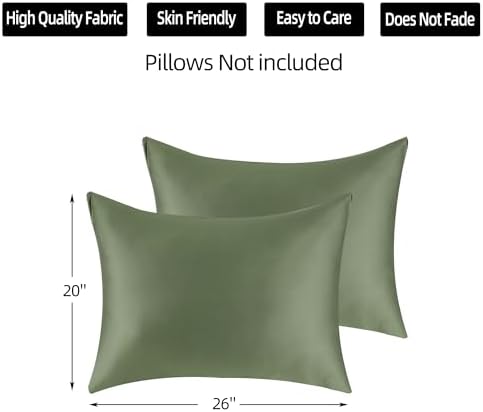 Best Season Cotton Pillow Protectors 2 Pack Olive Green