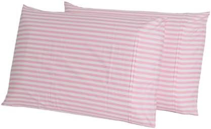 LRBEDDING 2 Pack Striped Queen Pillowcases with Envelope Closure