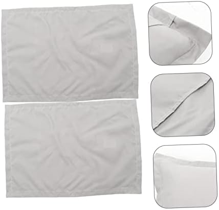 TOGEVAL 2pcs Gray Microfiber Pillow Protectors
