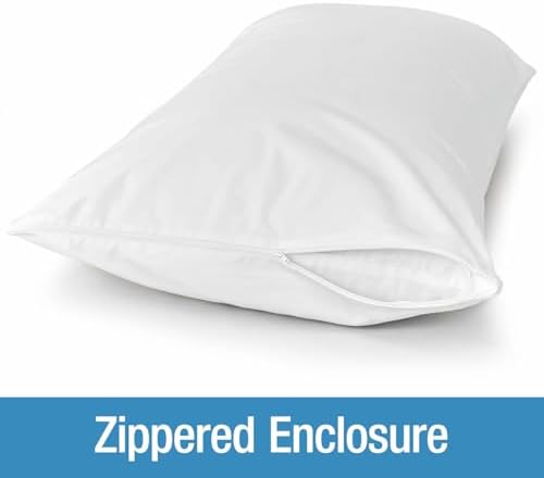 DMI 2 Pack Pillow Protectors - 20x26 Zipper Case Standard Size