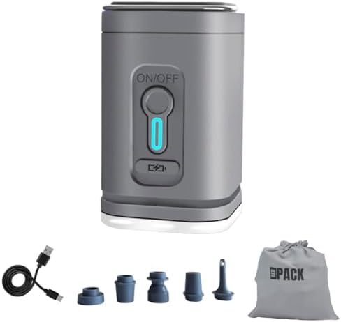 AerPack Compact Electric Air Pump with LED Light and USB-C Charging