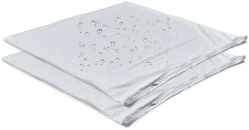 Kingnex 2 Pack Feather Proof Pillow Protectors 18x18 Waterproof Pillow Covers