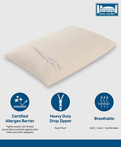AllergyCare Zippered Organic Cotton Pillow Protector