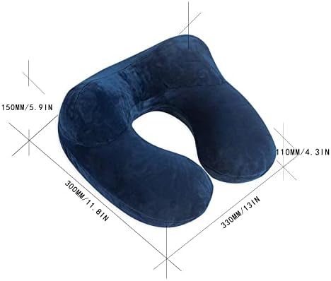 Makimoo Inflatable Travel Pillow with Velvet Cover