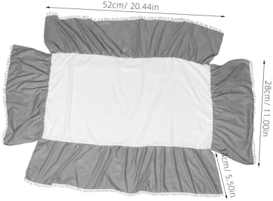 YARNOW Crib Skirt Pompom Decor Cotton Bed Cover