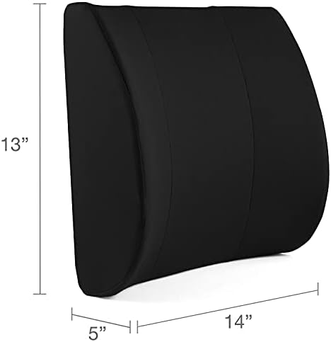 DMI Lumbar Support Pillow for Chair Contoured Foam Black 1