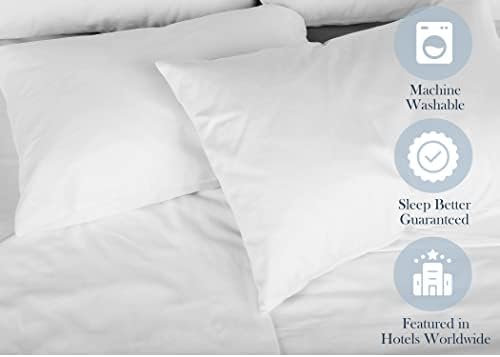 Pillowtex Feather Down-Proof Pillow Protector - 100 Cotton Machine Washable Zippered