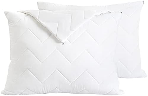Waterguard Quilted Pillow Protector - Waterproof Bed Bug Proof Zippered