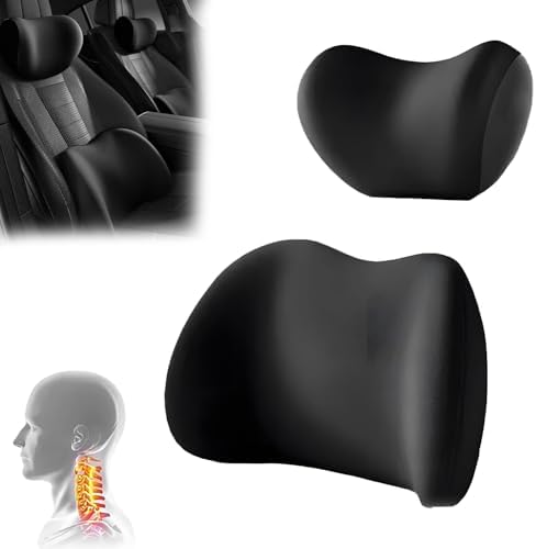 Grdsax Car Headrest and Lumbar Support Cushion Black