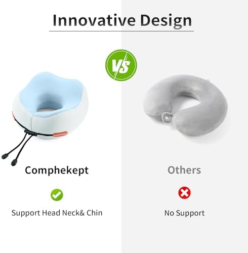 Comphekept Thickened Memory Foam Travel Neck Pillow for Women