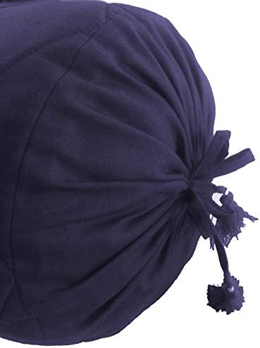 Navy Blue Quilted Bolster Pillowcase - 8 x 28 Removable Cover 1