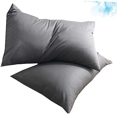 HOLIDYOYO 1 Pair Dark Grey Cotton Pillowcase - Soft Simple Design 1