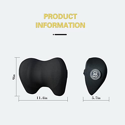Super Cozy Car Headrest Pillow with Memory Foam and Adjustable Strap