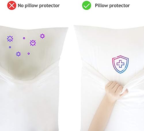 Sweet Forest 4 Pack Cotton Pillow Protectors with Zipper