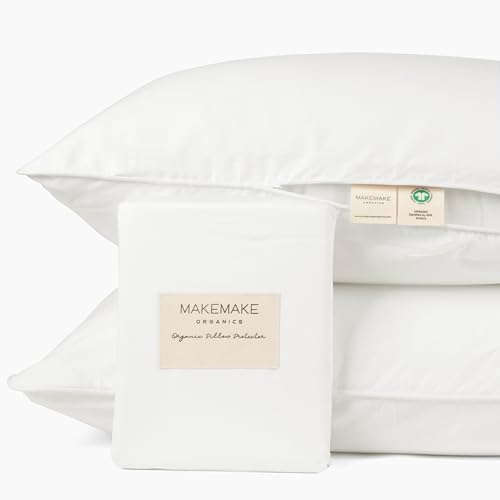 GOTS Organic Pillow Protector Set of 2 for Standard Pillows