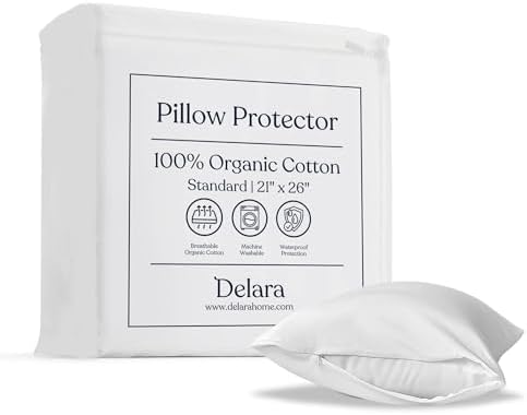 Delara Organic Pillow Protectors with Zipped Closure