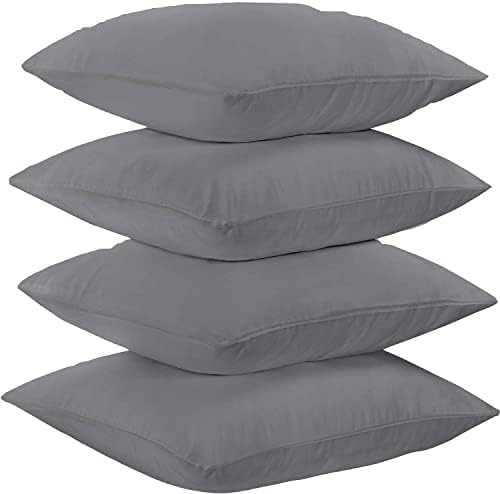 Niagara 4 Pack 20x26 Inch Pillow Protectors White and Grey
