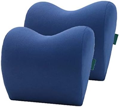 UOHLCX Blue Car Headrest Neck Pillow with Memory Foam