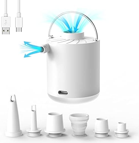 Homdat Mini Portable Air Pump with USB Rechargeable and Camping Lantern 1