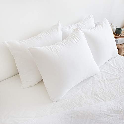 Sweet Forest 4 Pack Cotton Pillow Protectors with Zipper
