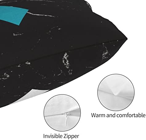 ByoBLu White Teal Awareness Ribbon Pillow Cover 14x20
