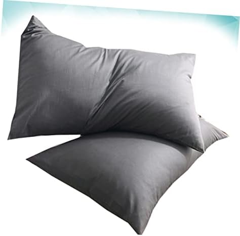 HOLIDYOYO 1 Pair Dark Grey Cotton Pillowcase - Soft Simple Design 1