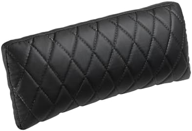 Weilianda Comfort Quilted Lumbar Support Pillow Black Leather 3 Sets 1