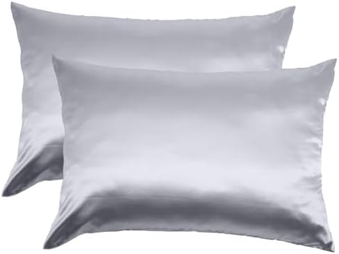 2PCS Cooling Pillow Covers with Zipper Breathable Polyester for Comfortable Sleep