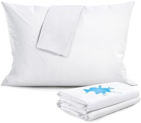 FAUNNA 2 Pack Waterproof Pillow Protectors 20x26 Inch