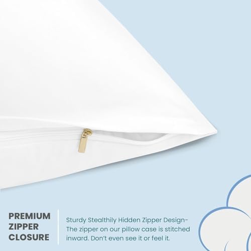 The Sky Bedding Body Pillowcase - 500 Thread Count Egyptian Cotton with Zipper Closure