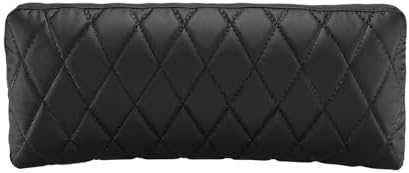 Weilianda Comfort Quilted Lumbar Support Pillow Black Leather 3 Sets 1