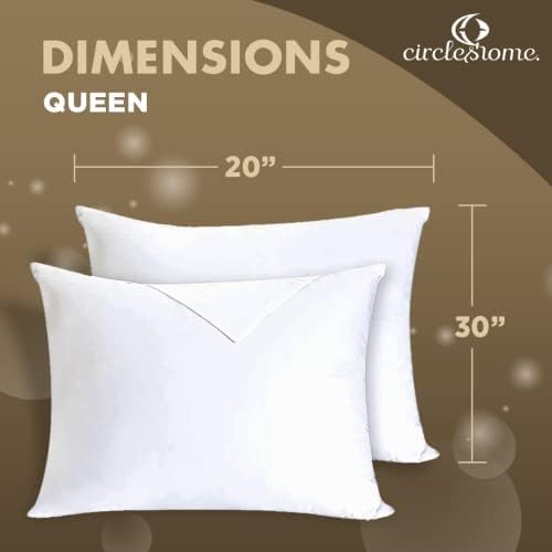 CirclesHome Pillow Protectors 2 Pack Queen Size Zippered