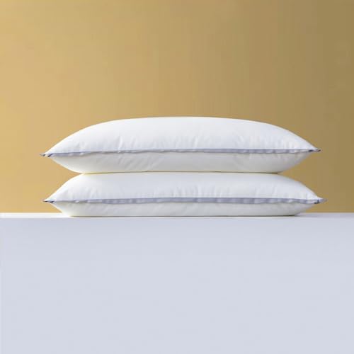 Velvet Hotel Pillow Set of 2 - Soft Supportive and Easy to Clean
